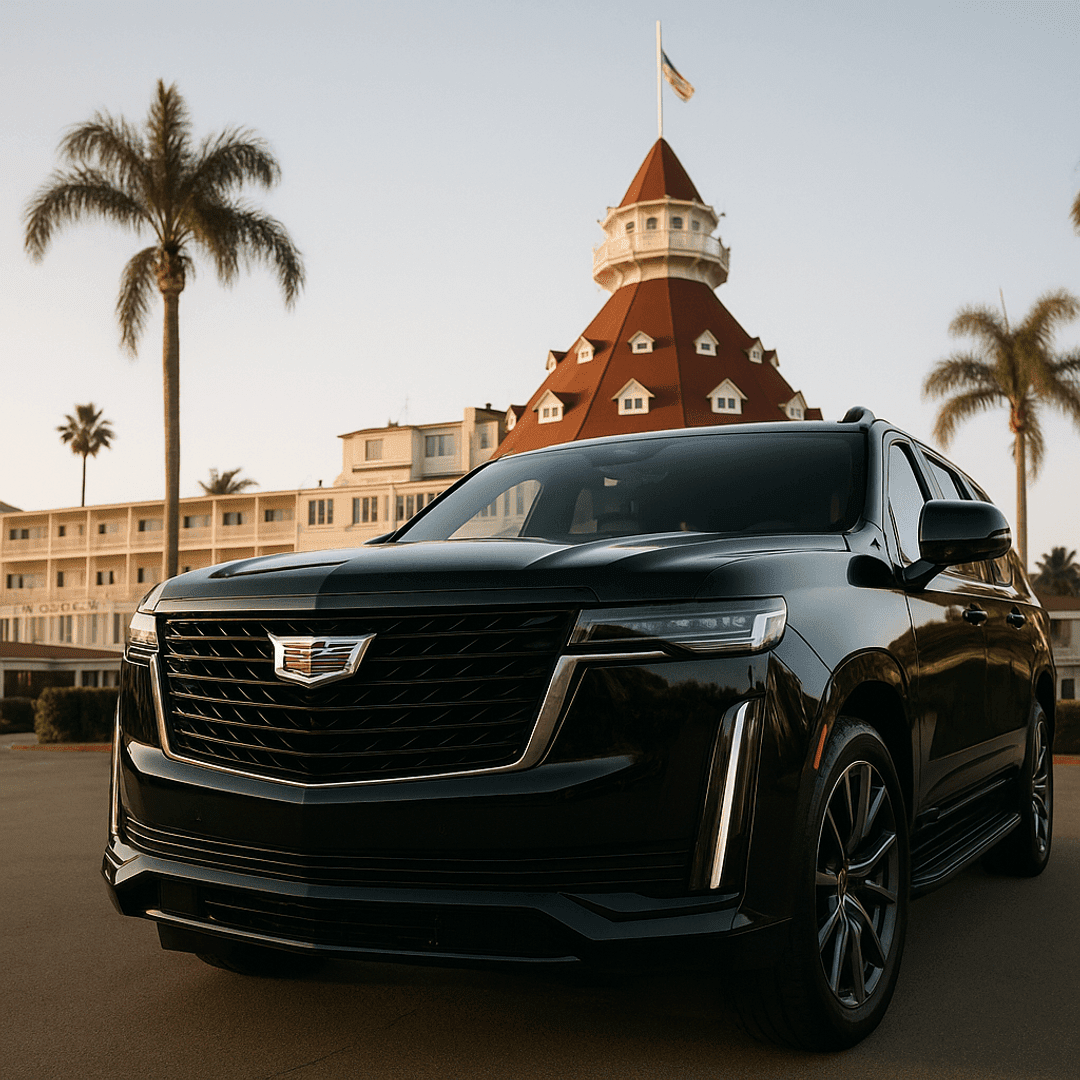 Private SUV service to Hotel del Coronado or Rancho Valencia Resort