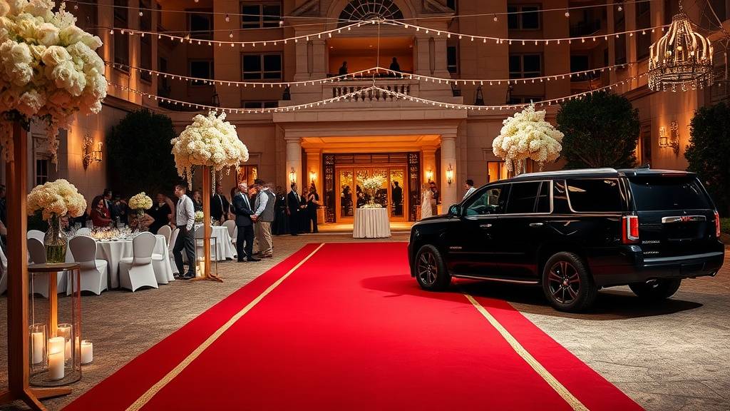 Chauffeur service for private events in San Diego with luxury SUV